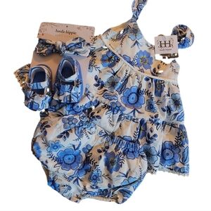 6-9 NWT Month Baby Girl Summer 3 Pc Matching Set